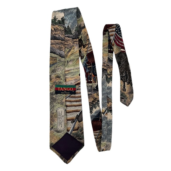 Tango by Max Raab Silk Americana Series Union Pacific Silk Tie - Picture 2 of 14